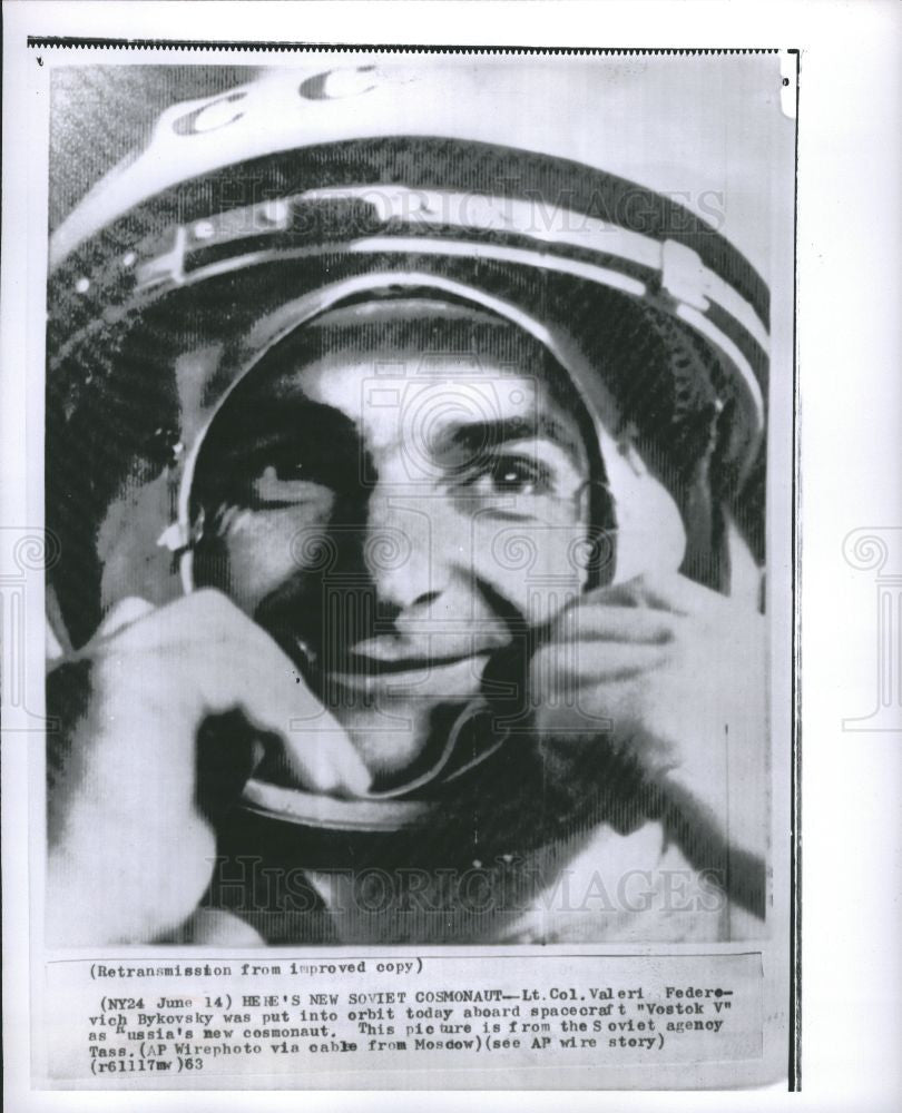 1963 Press Photo Lt. Col. Valeri Federevich Bykovsky - Historic Images