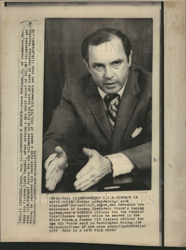 1975 Press Photo Alexander Butterfield CIA - Historic Images