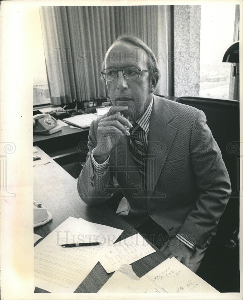 1973 Press Photo William Cahalan, Wayne co. prosecuter - Historic Images