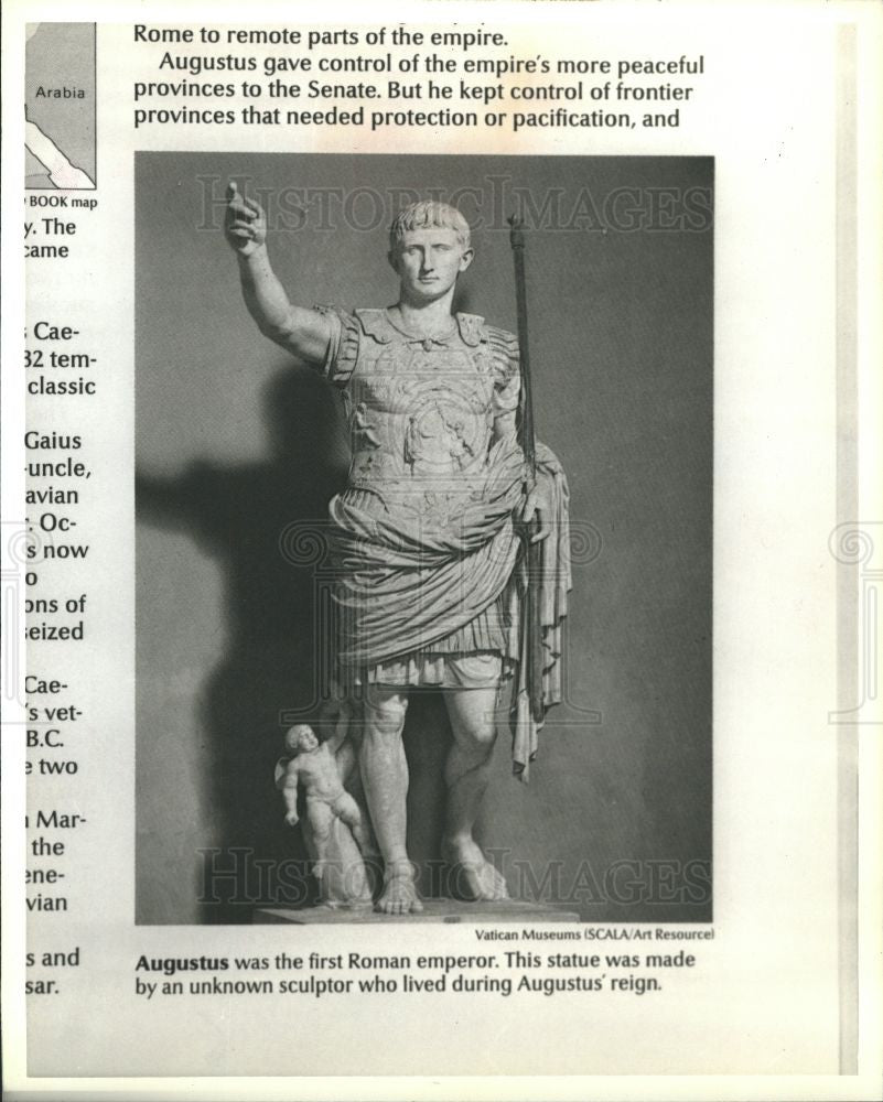 1992 Press Photo Augustus Caesar first Roman emperor - Historic Images