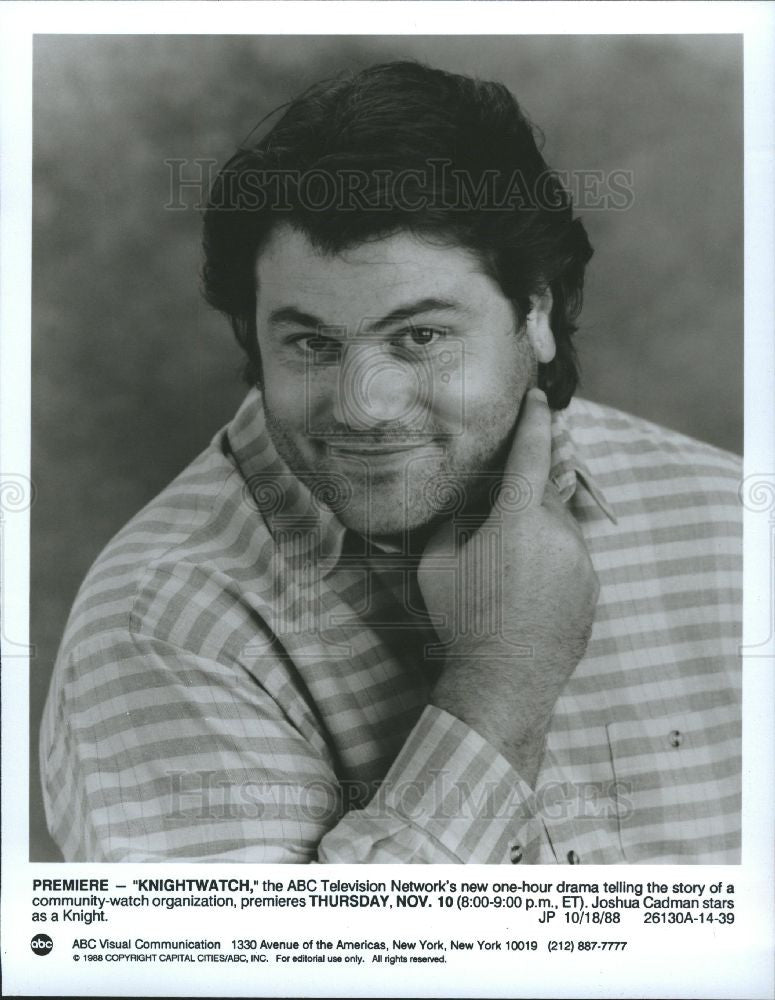 1988 Press Photo ABC TV Knightwatch Joshua Cadman - Historic Images