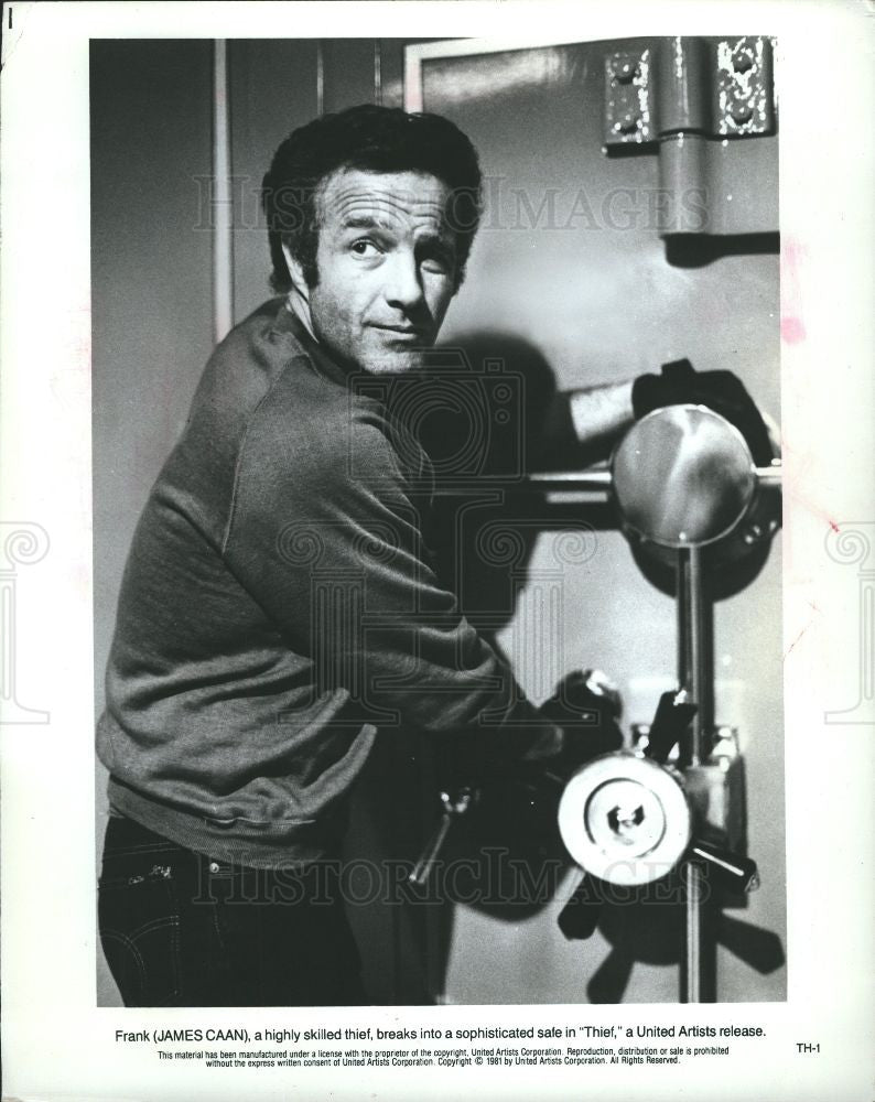 1981 Press Photo JAMES CAAN  in Thief - Historic Images
