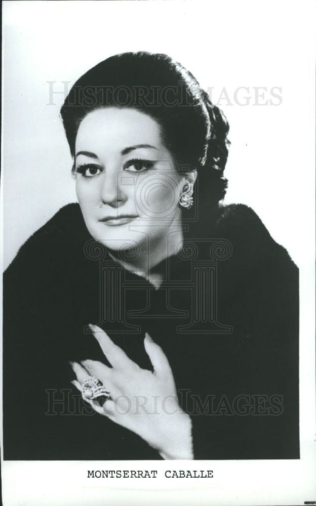 1985 Press Photo Montserrat Caballe Spain opera singer - Historic Images