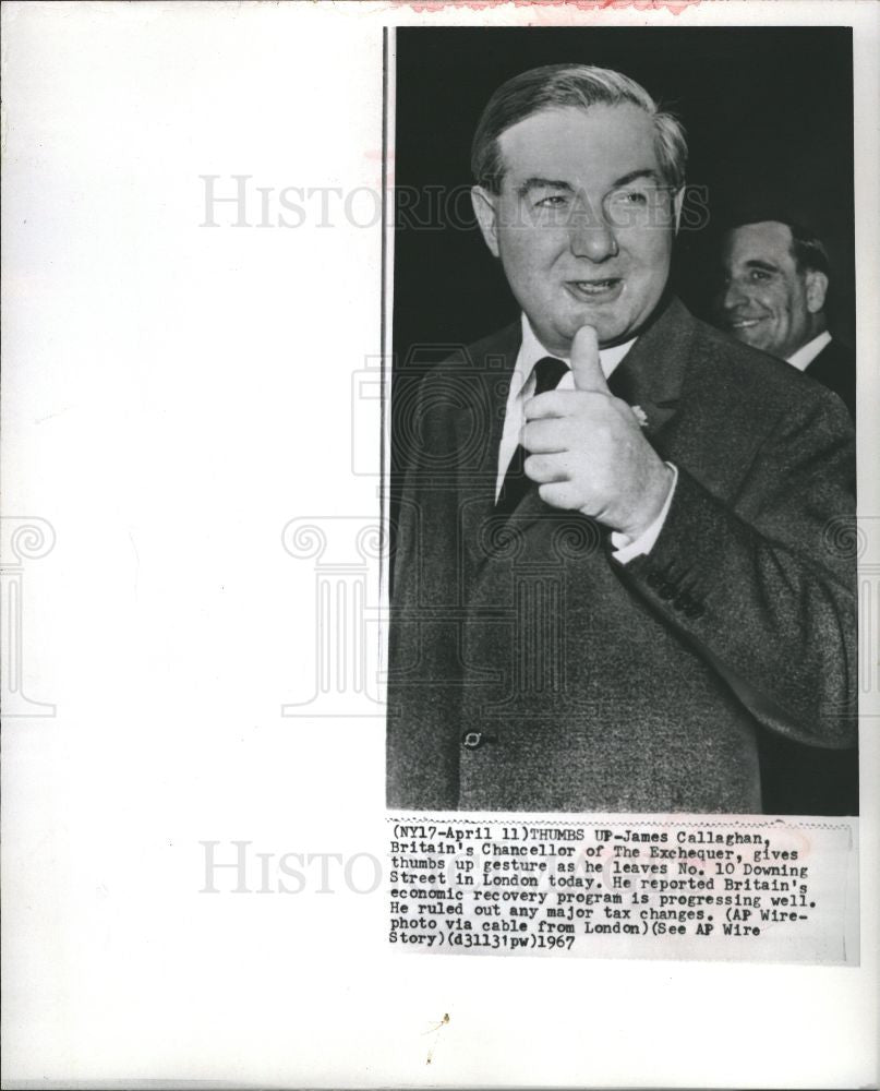 1967 Press Photo James Callaghan Britain economy tax - Historic Images