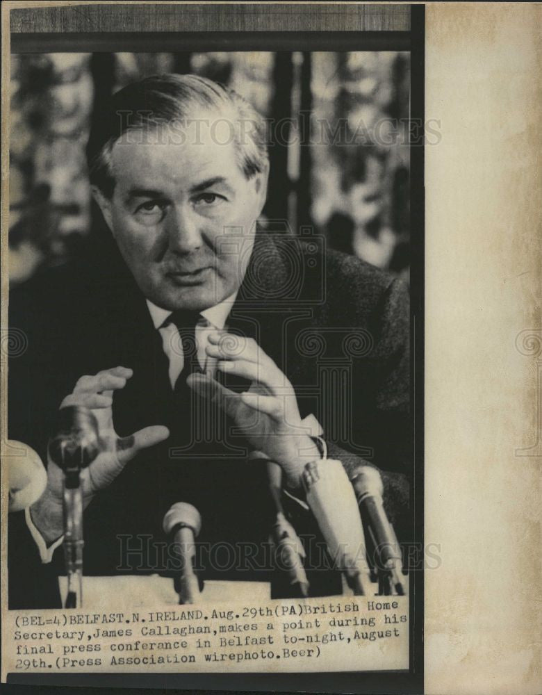 1969 Press Photo James Callaghan British Home Secretary - Historic Images