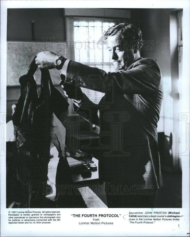 1987 Press Photo Michael Caine British Actor - Historic Images