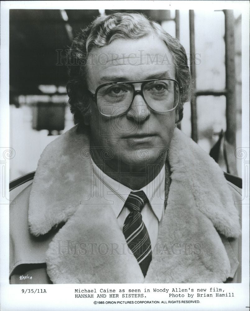 Press Photo Michael Caine Hannah and her Sisters - Historic Images