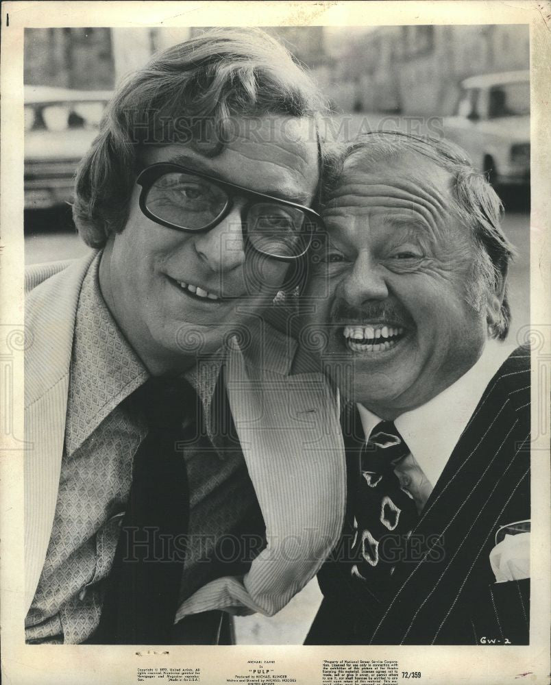 1974 Press Photo mickey rooney Sir Michael Caine - Historic Images