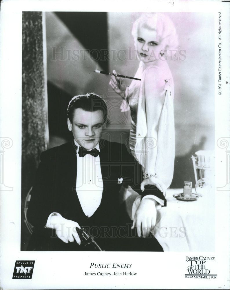 1992 Press Photo James Cagney Jean Harlow public enemy - Historic Images