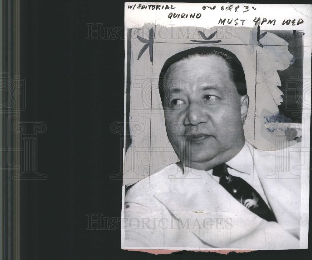 1949 Press Photo Philippines, Elpidio Quirino - Historic Images