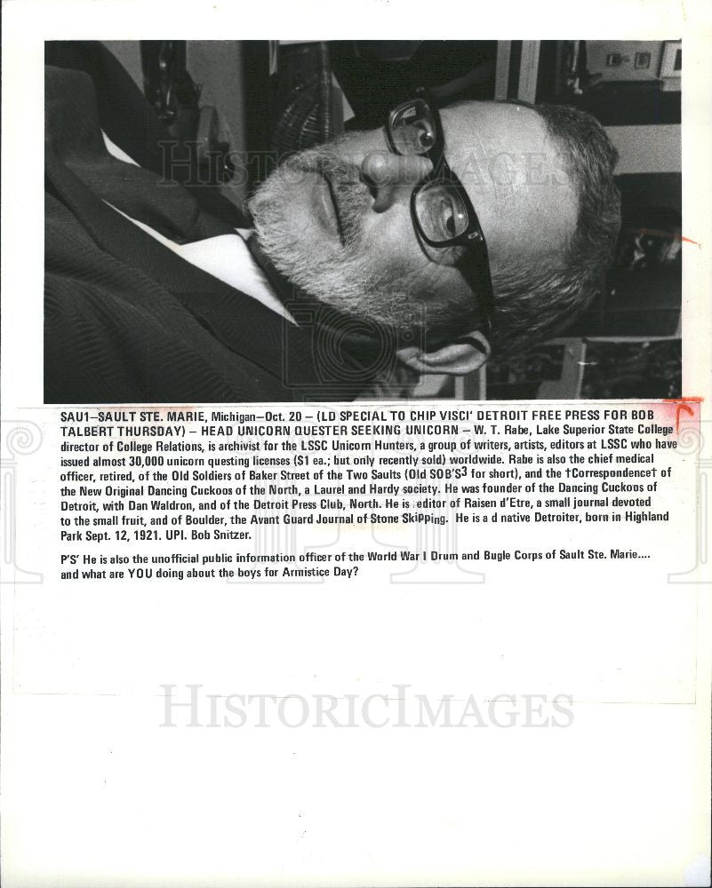 1982 Press Photo Sau1--SAULT W.T. Rabe Editor - Historic Images