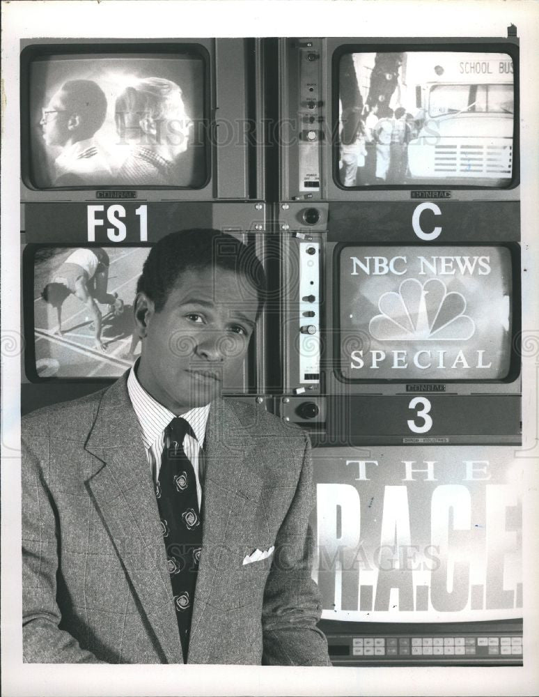 1991 Press Photo Bryant Gumbel Too dominating? - Historic Images