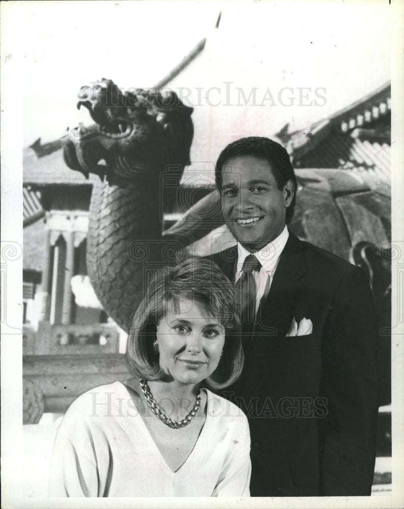 1984 Press Photo Brian Gumbel Jane Pauley Today Show - Historic Images