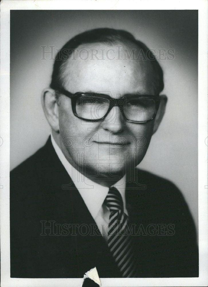 1979 Press Photo George E Gullen Wayne State President - Historic Images