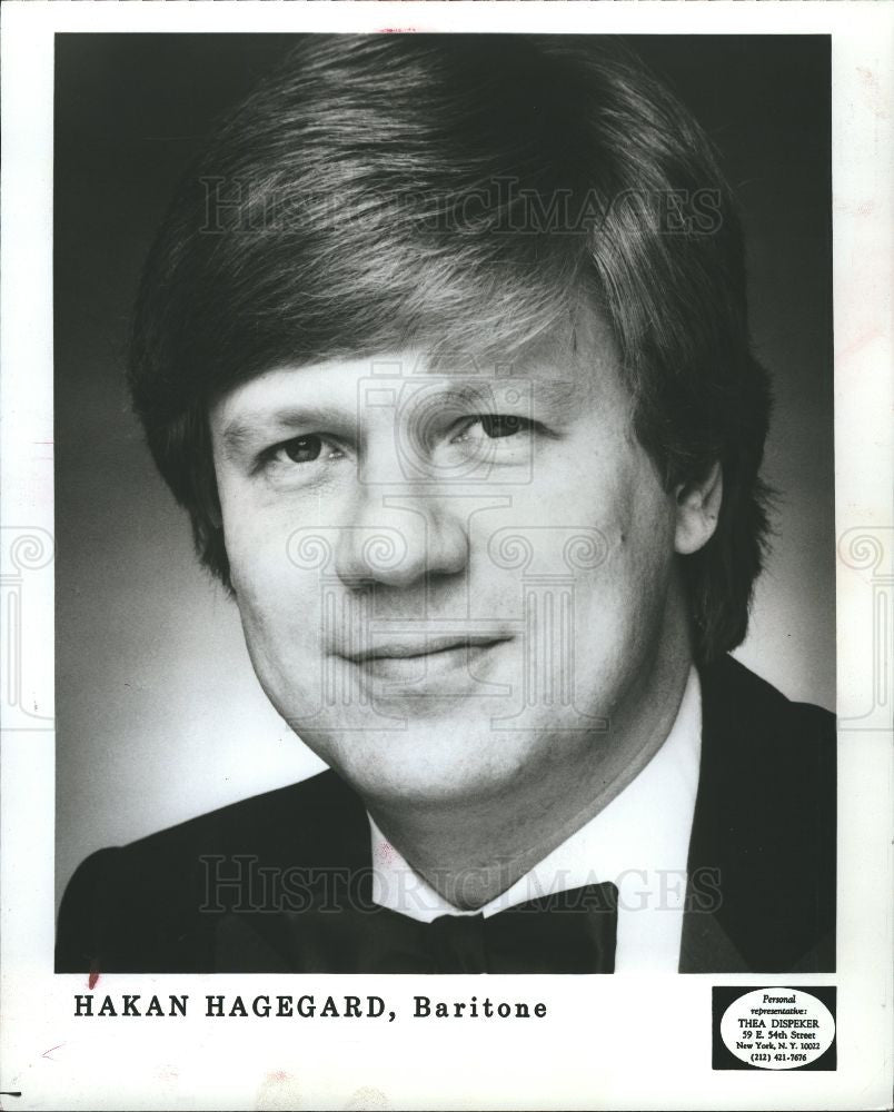 1983 Press Photo Hakan Hagegard Baritone - Historic Images