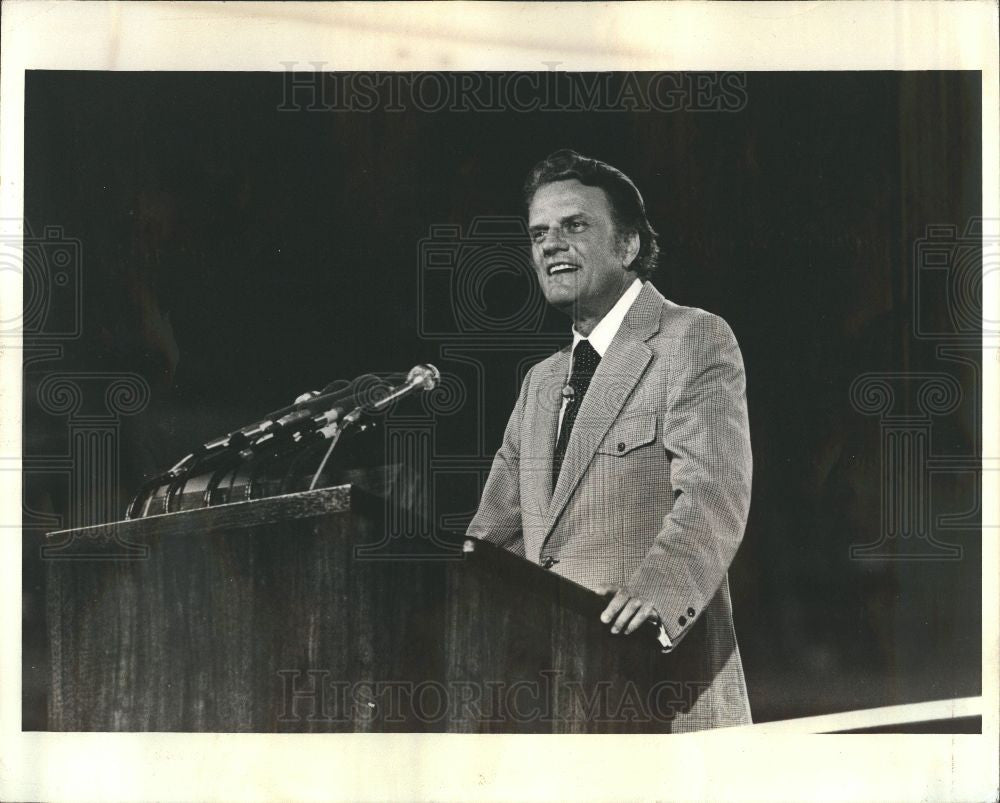 Press Photo Evangelist Billy Graham - Historic Images
