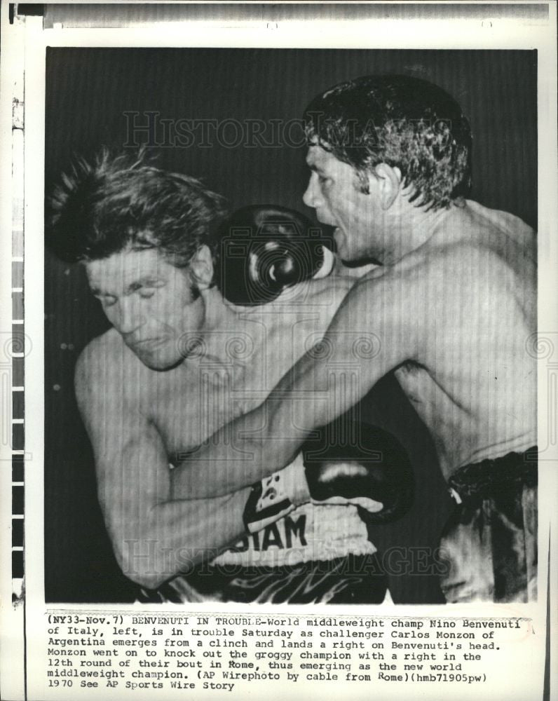 1970 Press Photo Nino Benvenuti Italian boxer - Historic Images