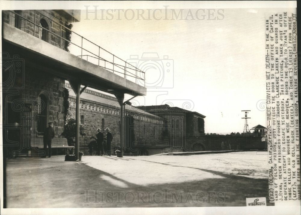 1937 Press Photo Folsom State Prison Sacramento - Historic Images