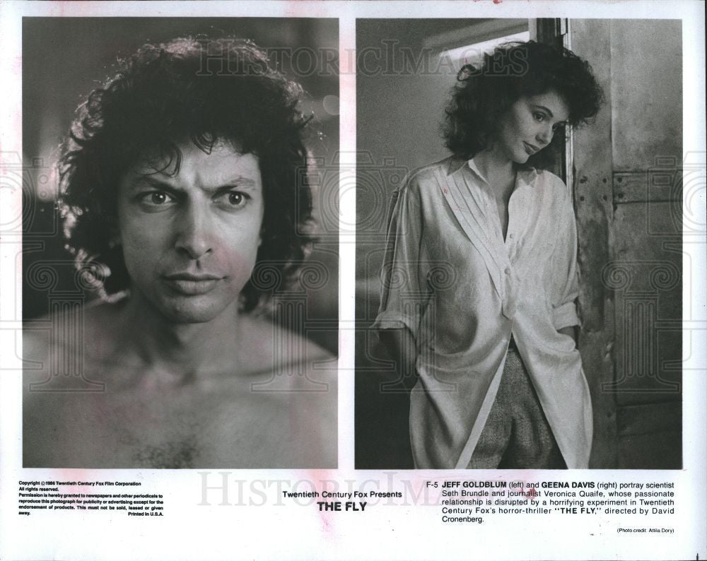 1986 Press Photo Jeff Goldblum American Actor - Historic Images
