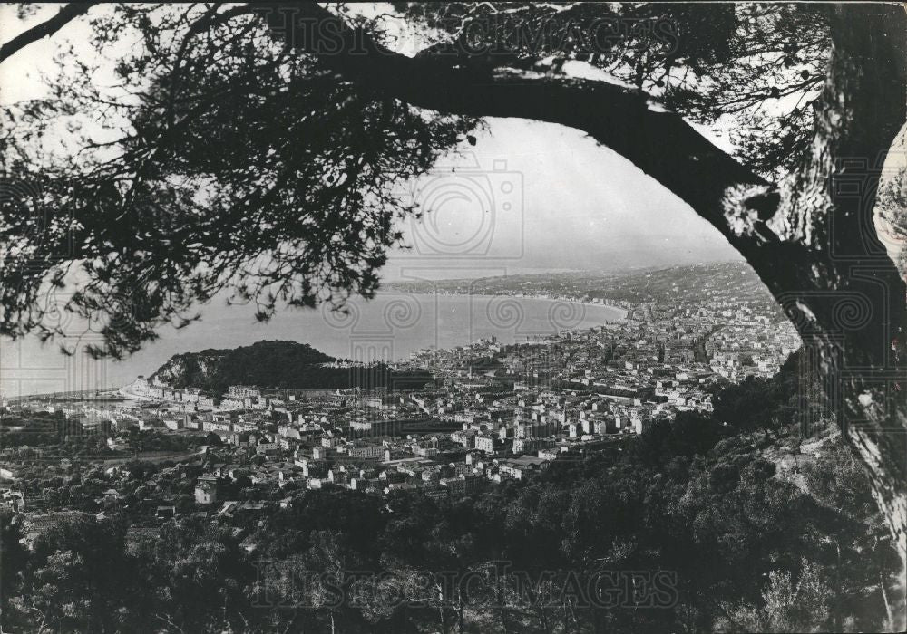 Press Photo France French Riviera Nice Ocean Beach - Historic Images