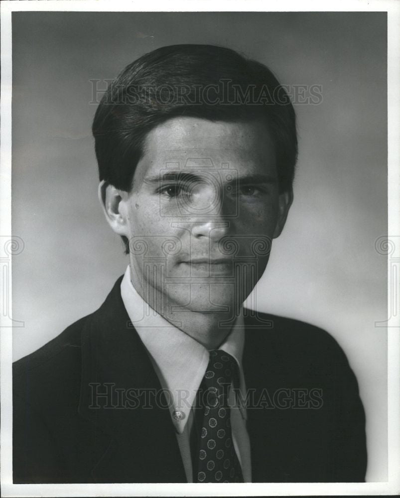 1980 Press Photo Rick Edlund, reporter WXYZ channel 7 - Historic Images