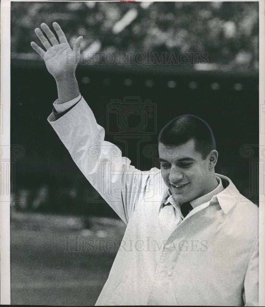 1966 Press Photo Nick eddy,detroit lions,football,1966 - Historic Images
