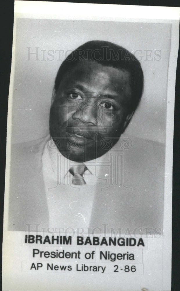 1986 Press Photo Ibrahim Babangida President Nigeria - Historic Images