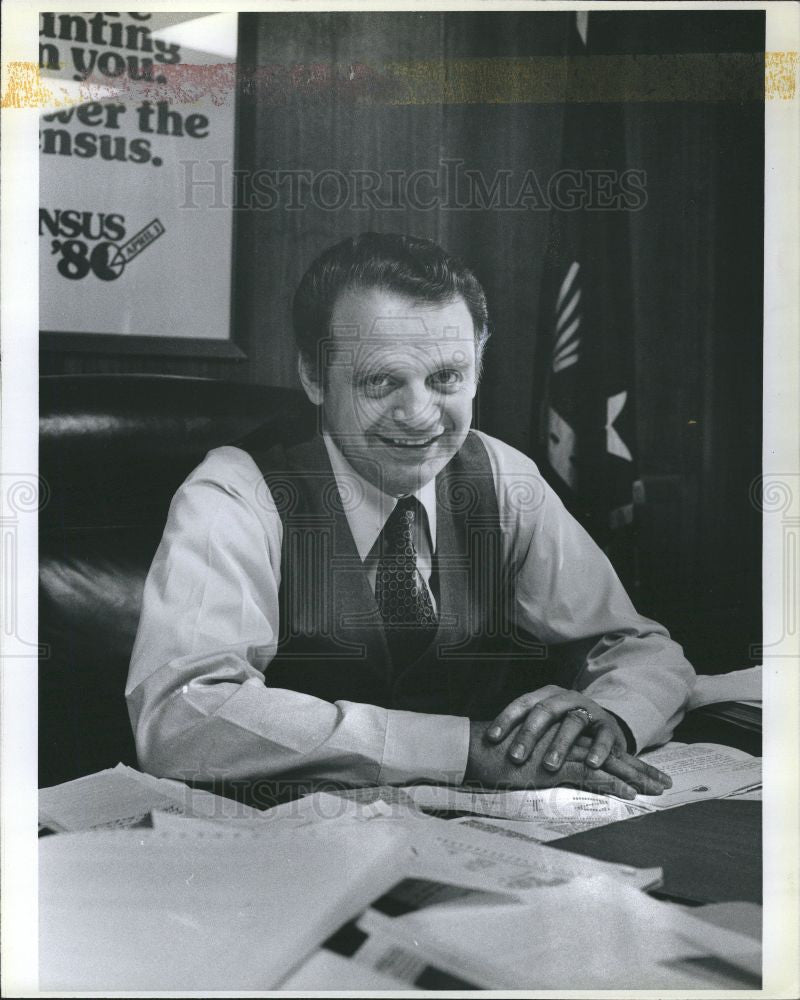 1980 Press Photo Vincent P Barabba Census Bureau - Historic Images