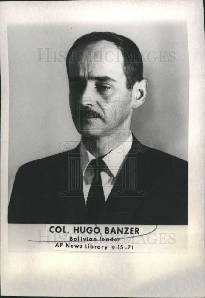1971 Press Photo Hugo Banzer - Historic Images