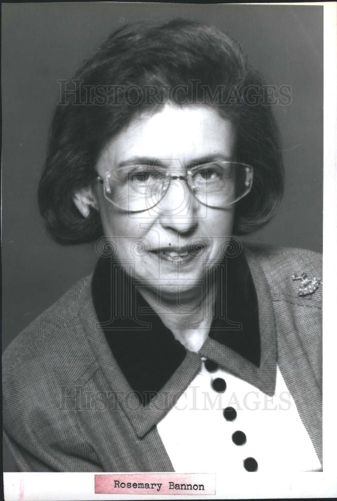 1992 Press Photo Rosemary Bannon President - Historic Images