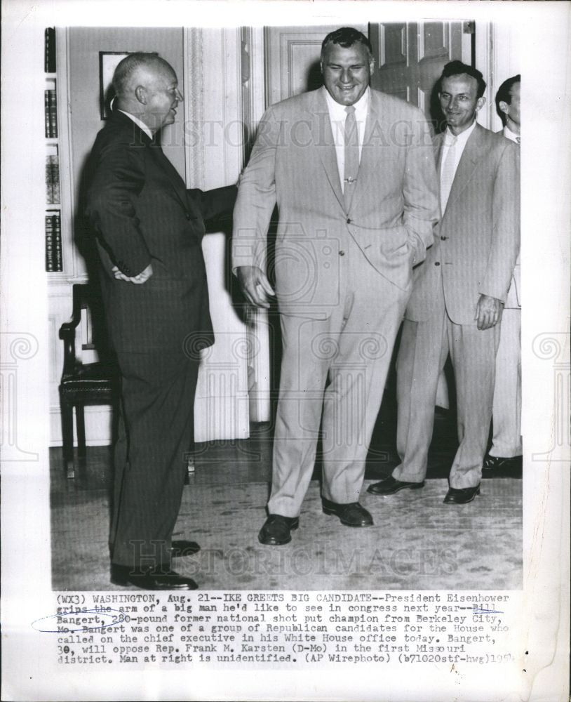 1954 Press Photo Dwight David Ike Eisenhower - Historic Images