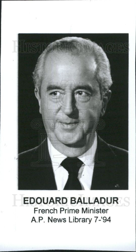 1994 Press Photo Edouard Balladur Prime Minister France - Historic Images