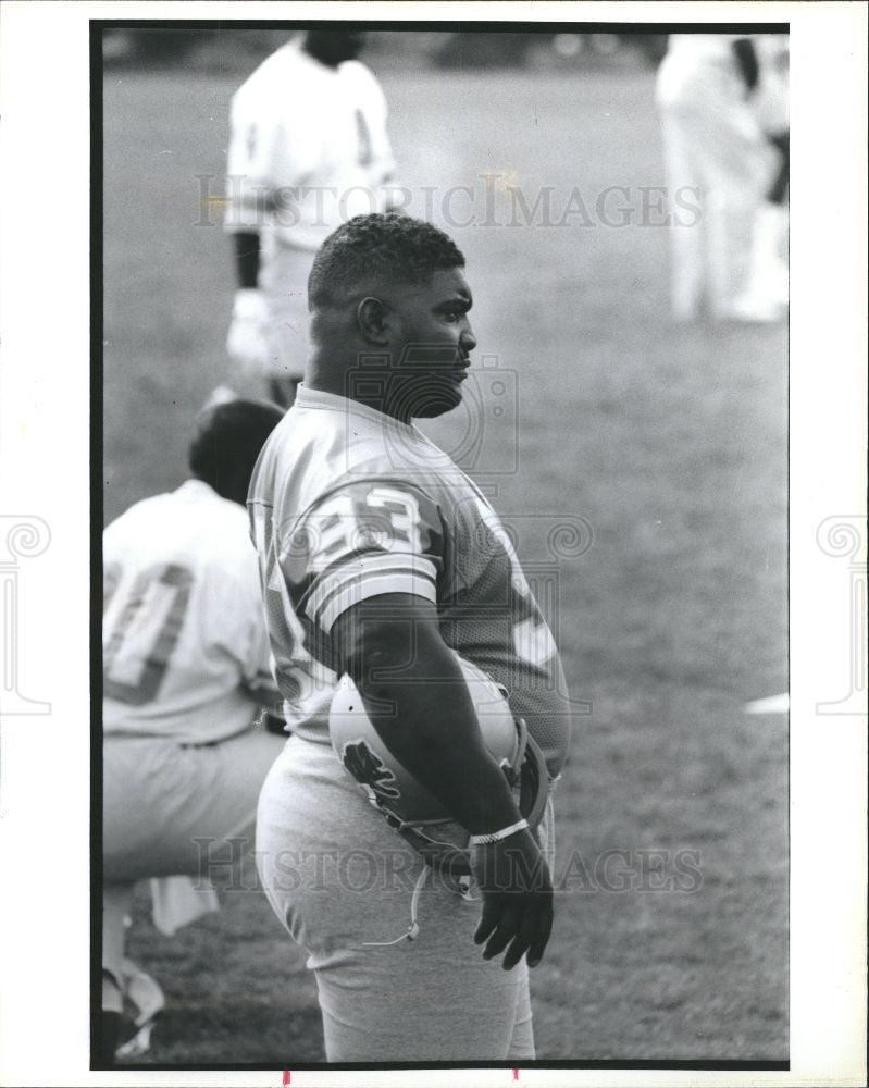 1991 Press Photo Well it is, Jerry Ball said. - Historic Images