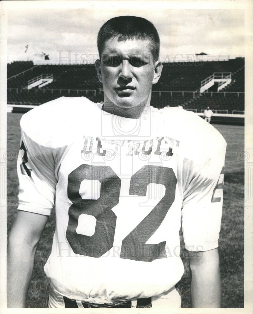 1964 Press Photo Tom Beer University Detroit Football - Historic Images