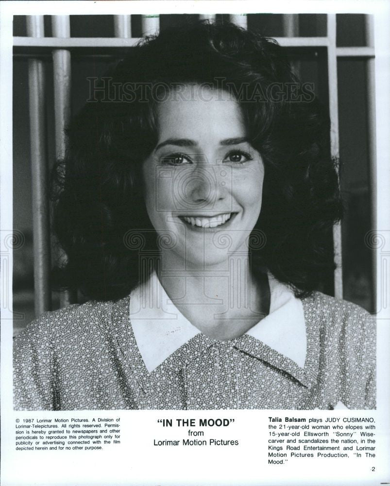 1987 Press Photo Talia Balsam - In The Mood - Historic Images