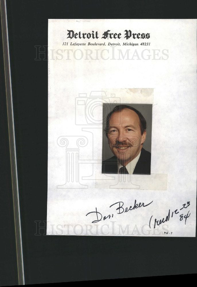 Press Photo Dan becker - Historic Images