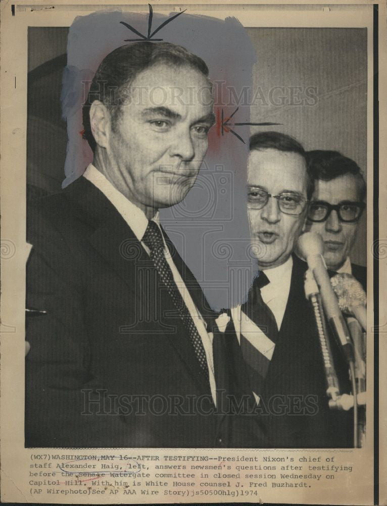 1974 Press Photo Alexander Haig, Chief of Staff (Nixon) - Historic Images