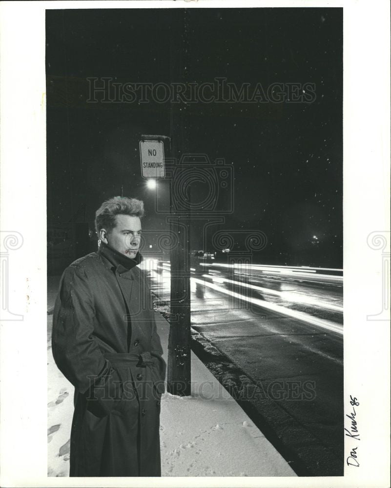 1986 Press Photo Disc Jockey Michael Halloran - Historic Images