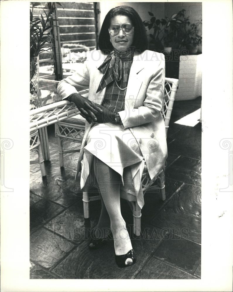 1987 Press Photo Shirley Robinson Hall Democratic - Historic Images