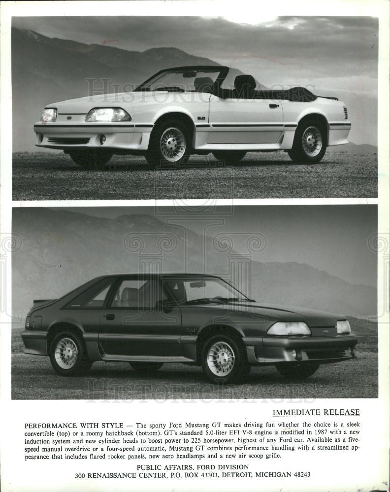 1986 Press Photo Mustangs C&amp;C Inc. - Historic Images
