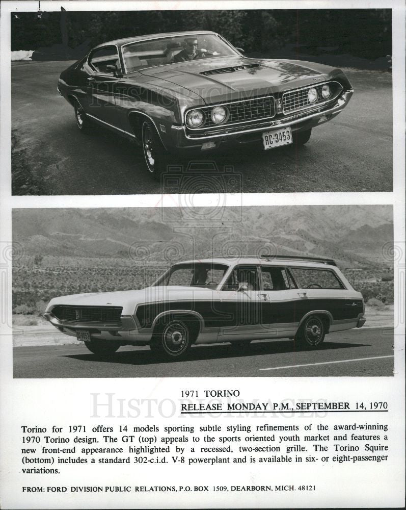 1970 Press Photo Fords Torino - Historic Images