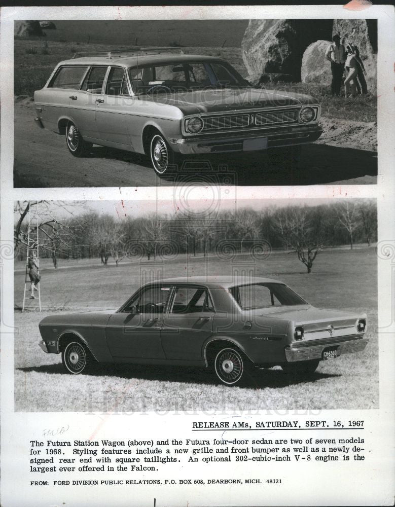 1967 Press Photo Falcon Futura Station Wagon auto 1968 - Historic Images