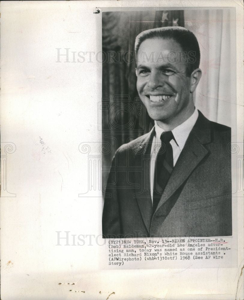 1968 Press Photo H.R Haldeman Advertising Executive - Historic Images