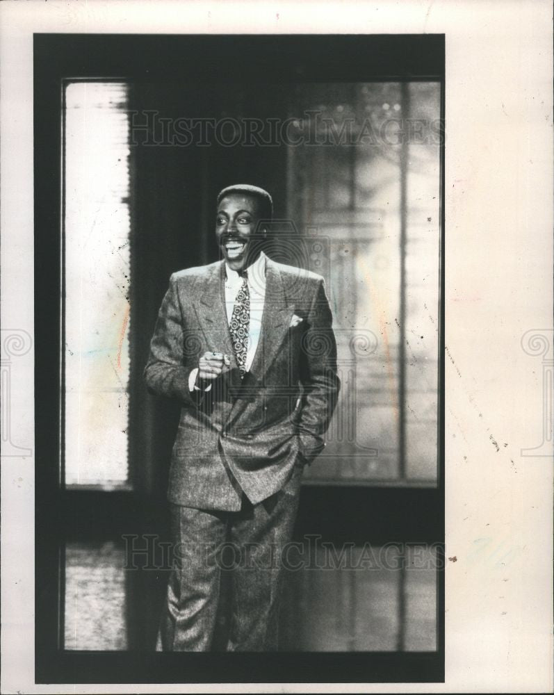 1989 Press Photo actor, comedian Arsenio Hall - Historic Images