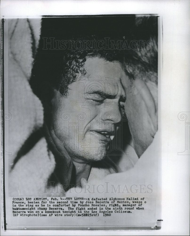 1960 Press Photo Alphonse Halimi - French Boxer - Historic Images