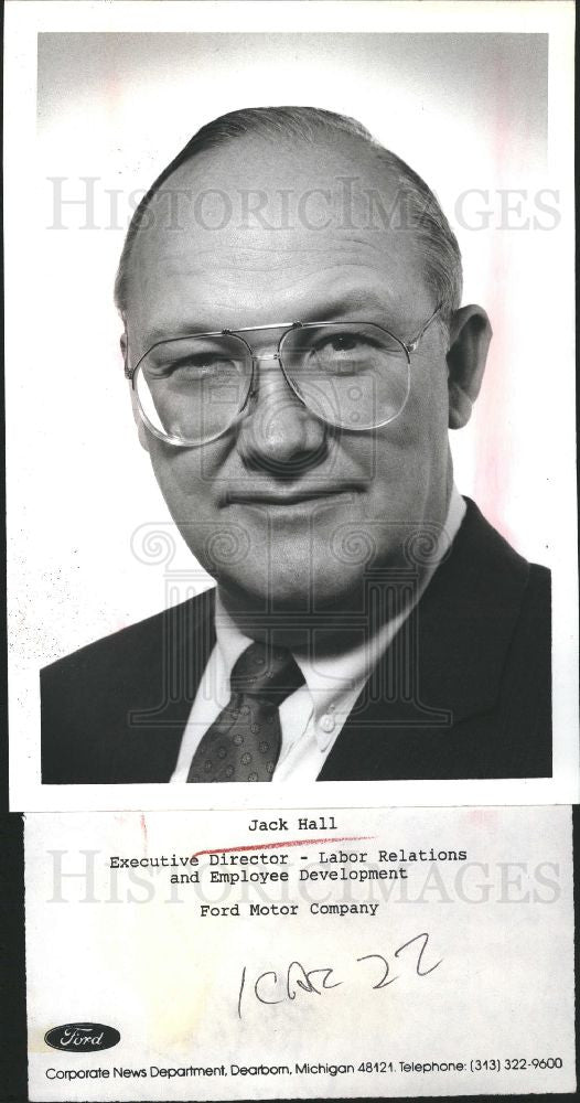 1990 Press Photo Jack Hall - Historic Images