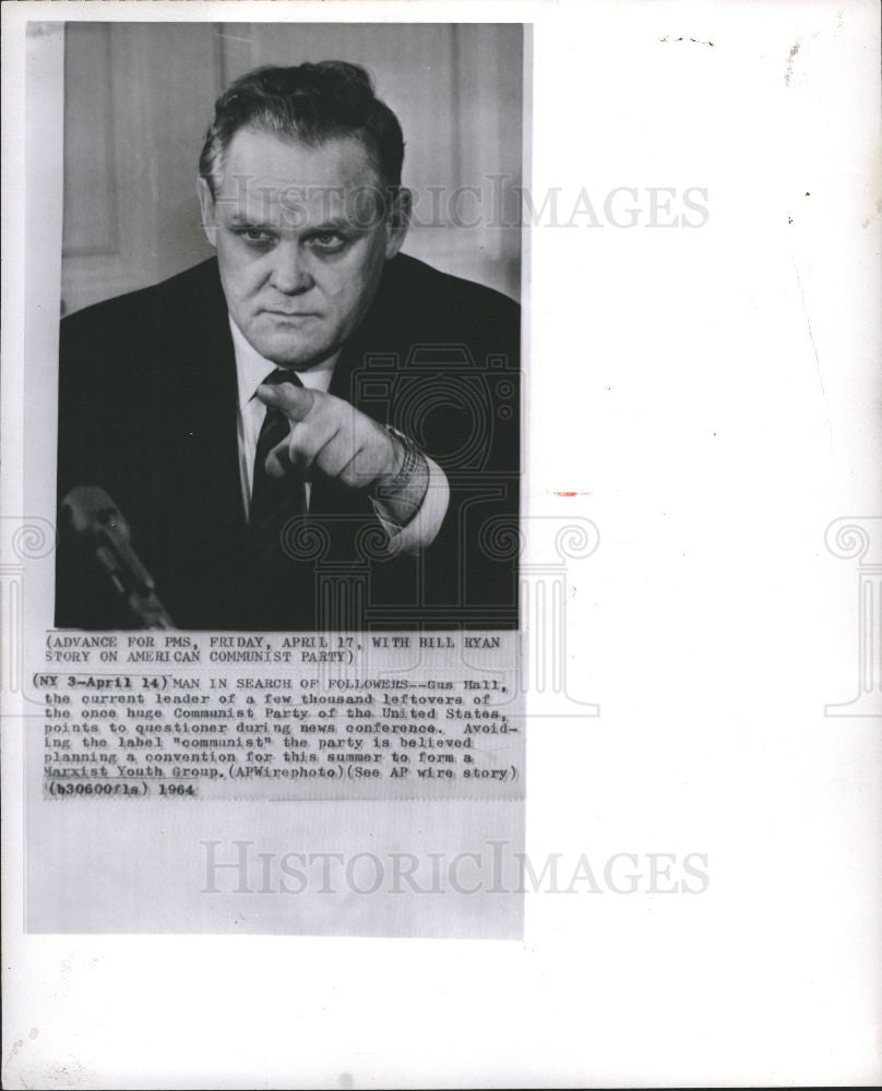 1984 Press Photo leader of the Communist Party USA - Historic Images