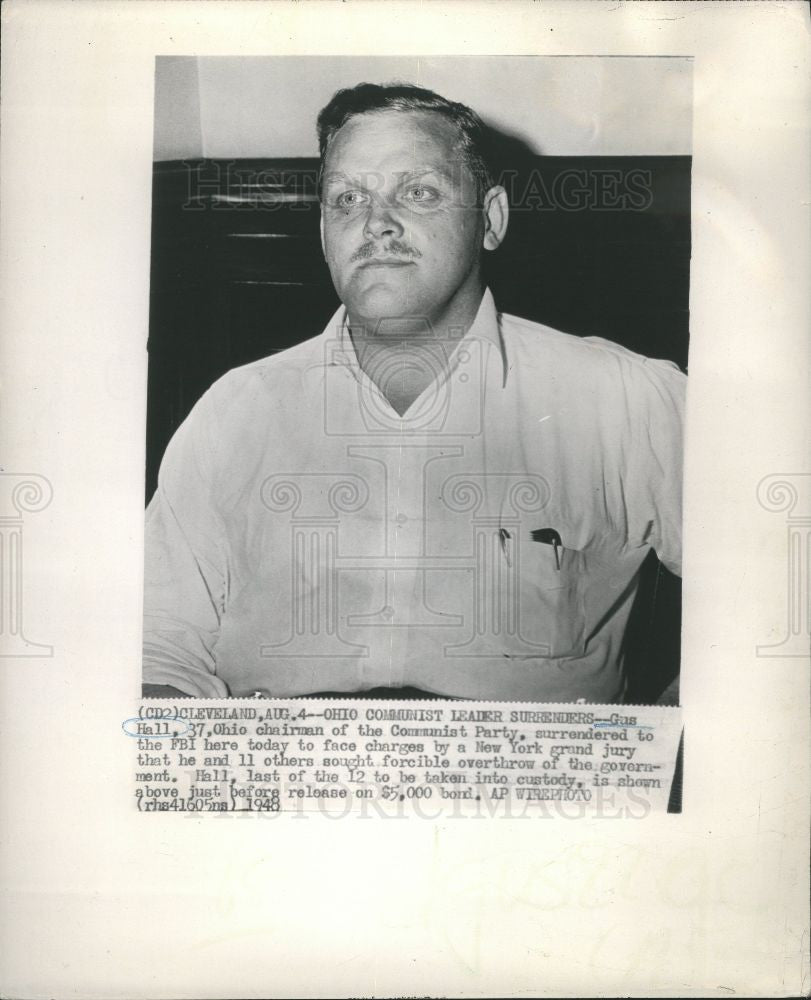 1948 Press Photo Gus Hall Communist - Historic Images
