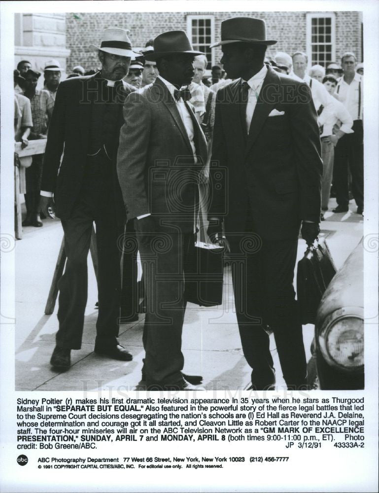 1991 Press Photo Sidney Poitier actor, film director, - Historic Images