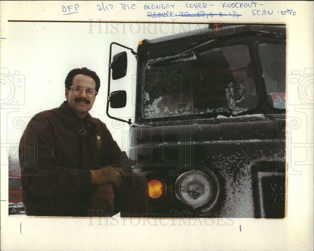 1992 Press Photo Dan Campbell Teamster Union Activist - Historic Images